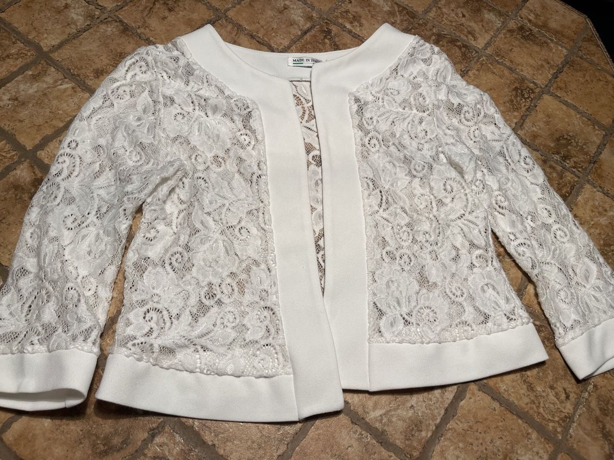 Jacken: Chic Giacca di pizzo bianca - Elegante e leggeratg S/M – Neu (gemäss Beschreibung) aus Gordevio von LanaZimm 5