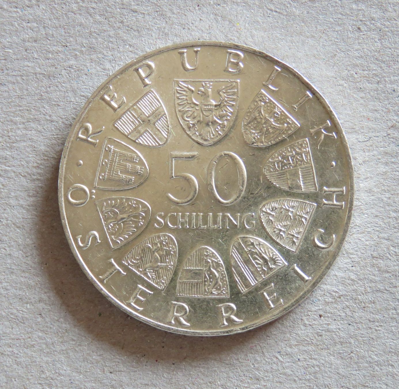 Tutti le monete: 50 Schilling 1973, Dr. h.c. Theodor Körner, Silber – Usato da Kreuzlingen venduto da Koi4