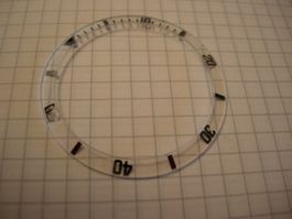 Uhrenringe Transparent mit schwarzen Ziffern