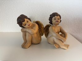Deux anges décoratifs dorés (Noël) 😇
