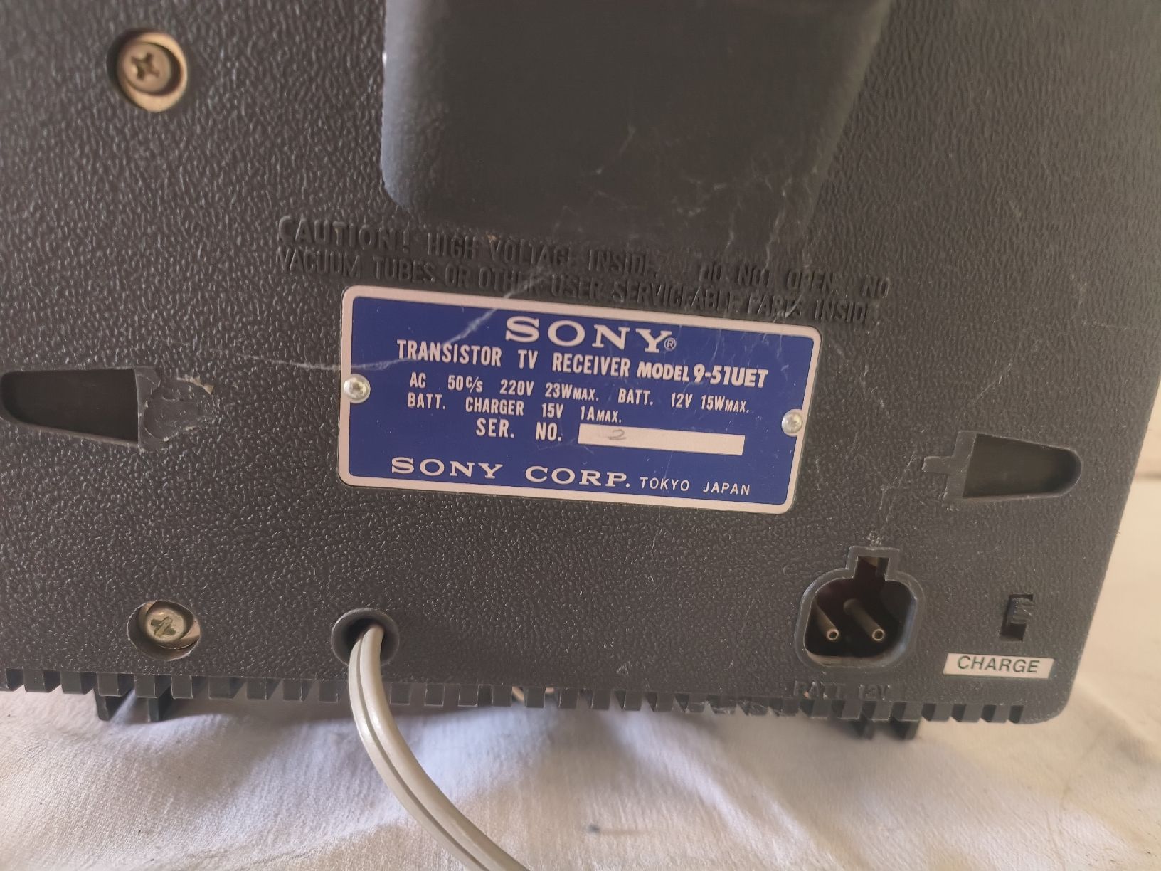 Sony Ricevitori: Sony Transistor TV Receiver Model 9-51UET  – Difettoso da Zug venduto da kat_q98k 6