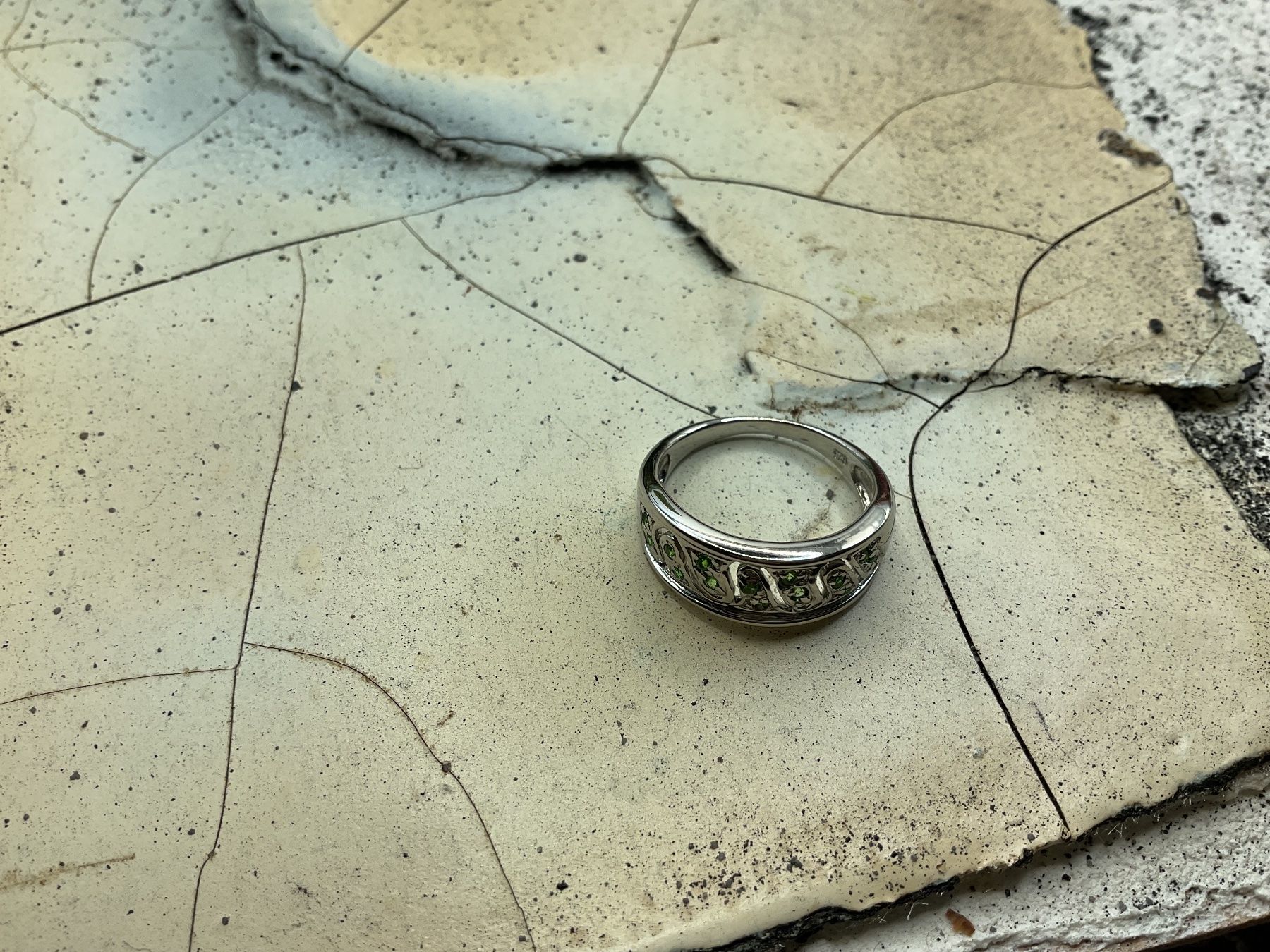 Anelli: Silberring mit Chrom Diopsid, Gr 55 – Nuovo (secondo la descrizione) da luzern venduto da Alpendorf1 1
