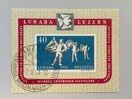 1951 LUNABA  Luzern Block, ES-O