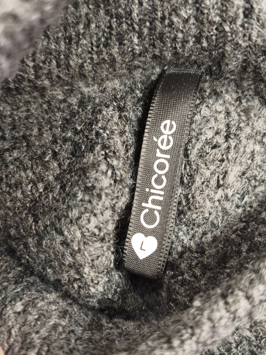 Vestiti: Strick Kleid Chicorée grau Grobstrick Grösse L – Usato da Emmetten venduto da SecondhandSiska 3