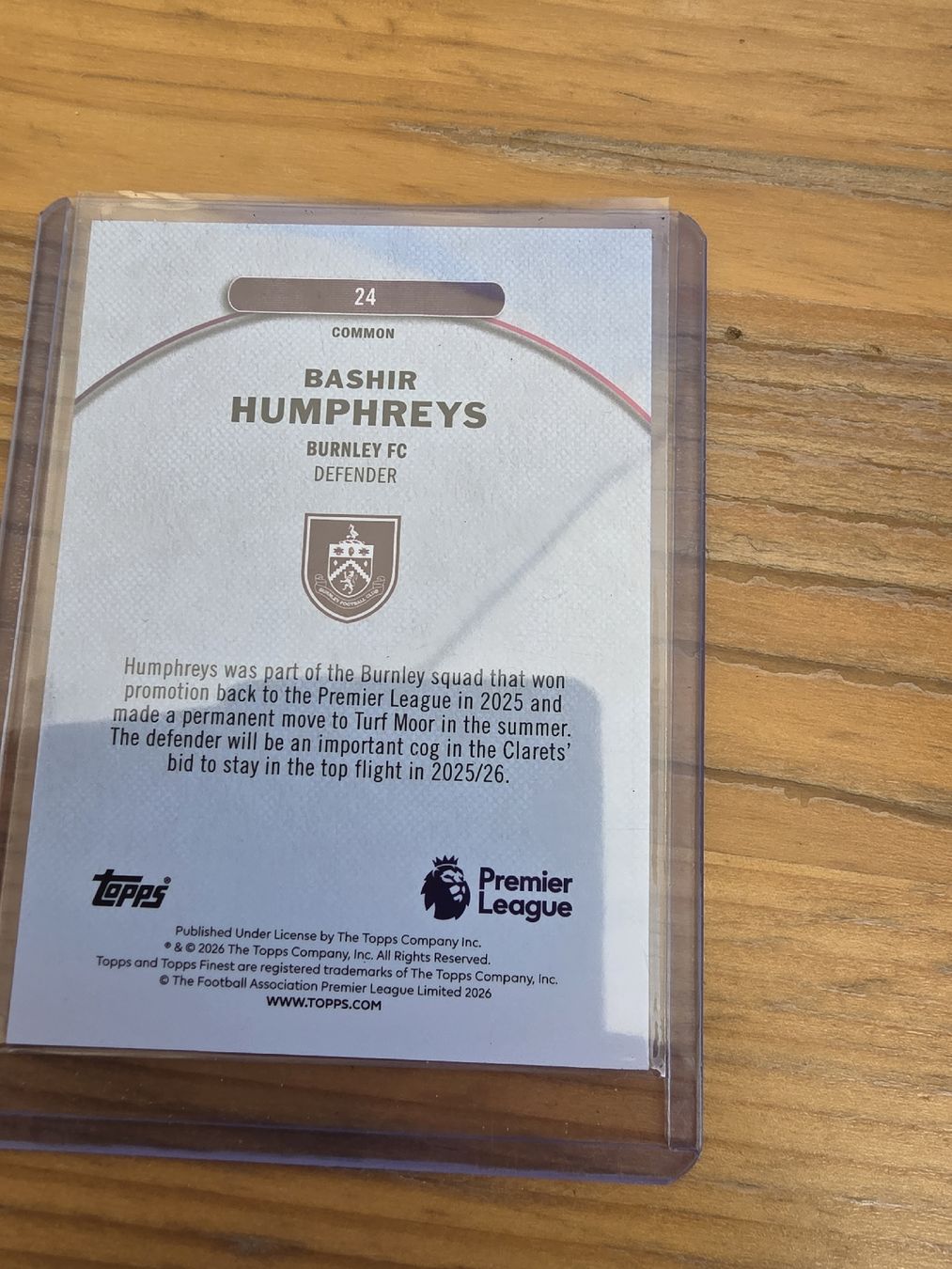 Topps Sammelbilder & Trading cards: topps finest Humphreys /200 – Gebraucht aus Schiers von Olympia1987 1