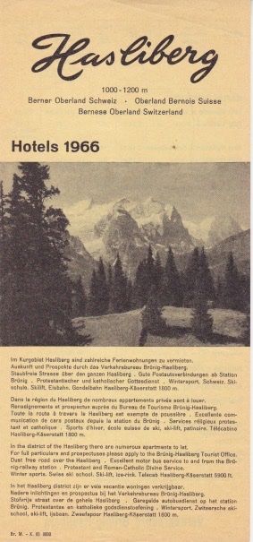 Documenti: Alter Farbprospekt Brünig - Hasliberg. 1966 – Usato da Schlieren venduto da Rapaelli 4