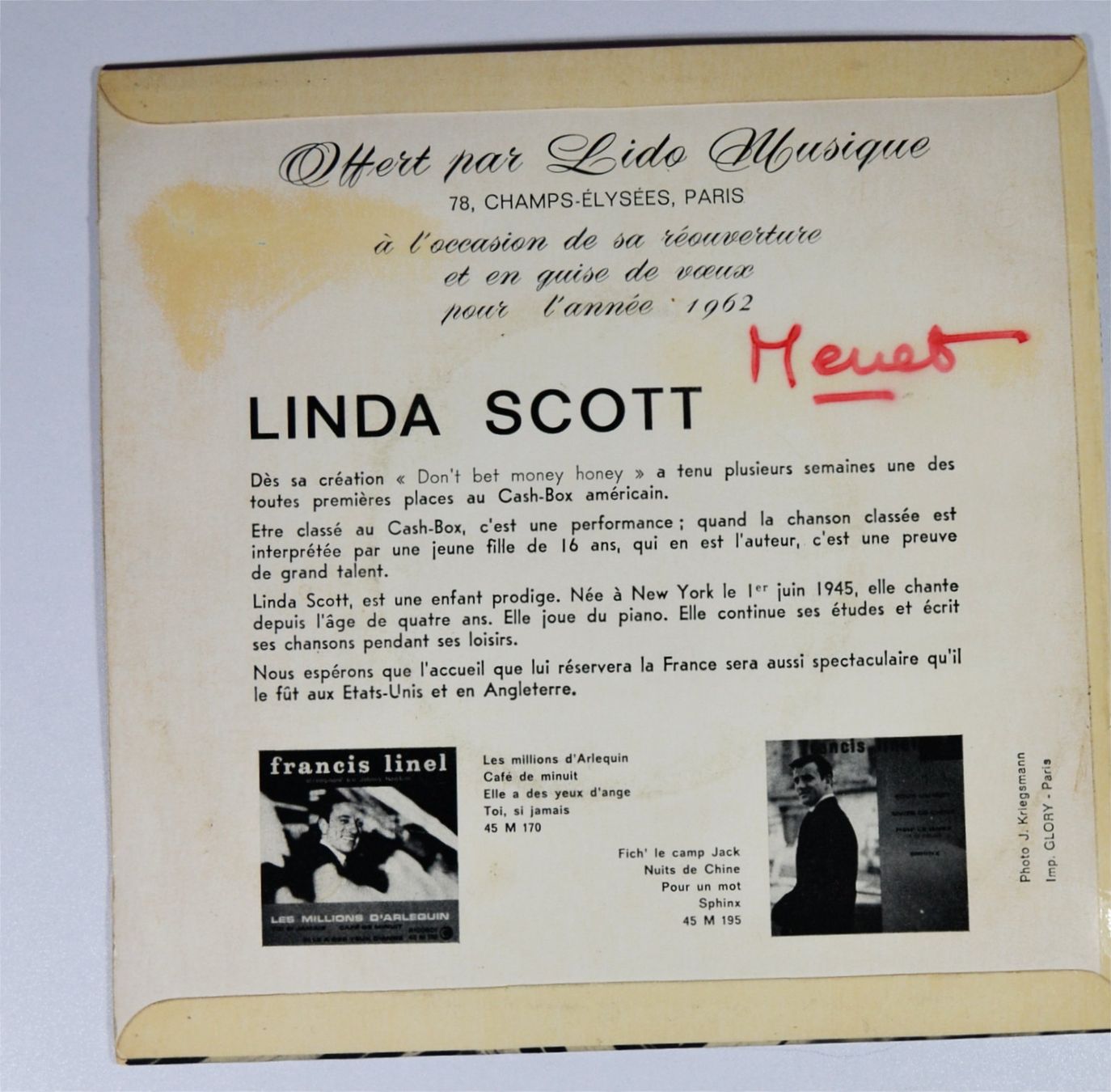 Dischi in vinile: EP: LINDA SCOTT - I've Told Every Star – Usato da Frenkendorf venduto da Yard-Sale-2000 1