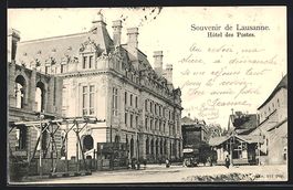 Lausanne, Hotel des Postes, Strassenbahn