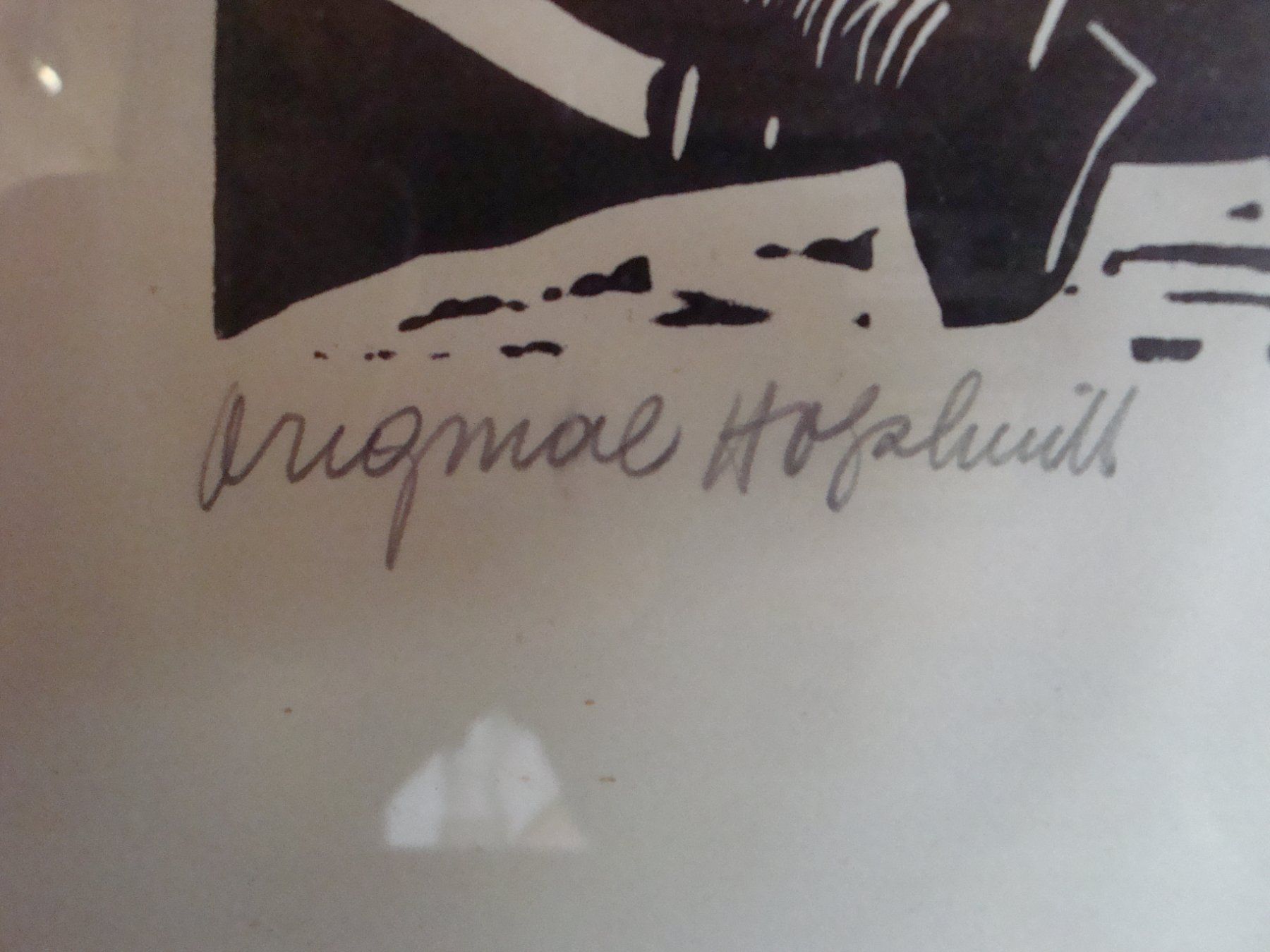 Xilografie: Druck Bauarbeiter – Usato da scharnachtal venduto da Riso500 1