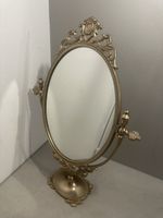 Goldener Vintage Schminkspiegel/Tischspiegel, Top Zustand!