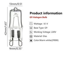 NEU G9 Eco Halogen Glühbirne 40 Watt per Stück