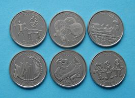 Münzen Kanada 25 Cents 1999  6x Sondermünzen