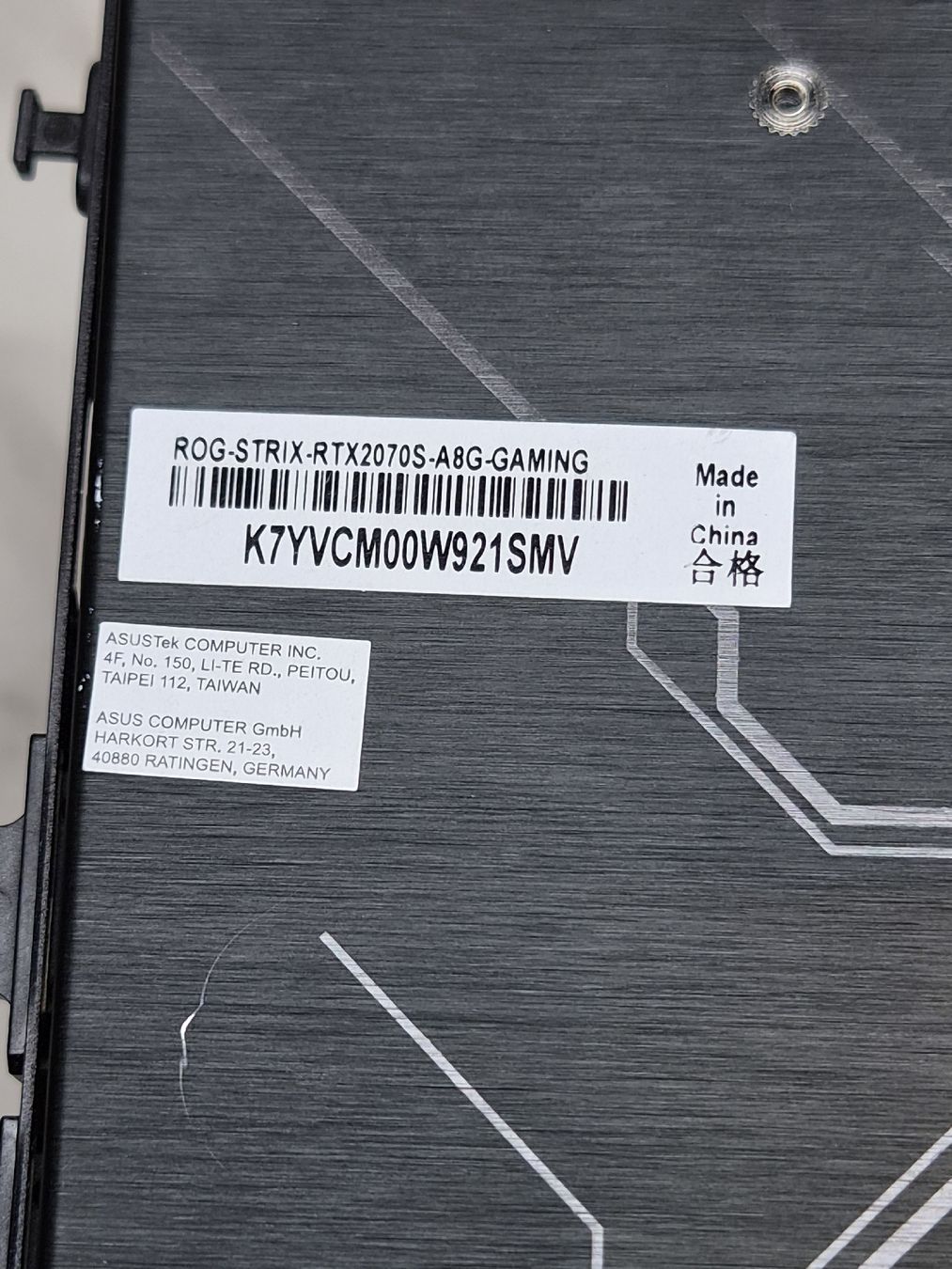Asus Schede grafiche: ASUS ROG-STRIX-RTX2070S-A8G-GAMING – Usato da Schaffhausen venduto da P3ntiumii 5