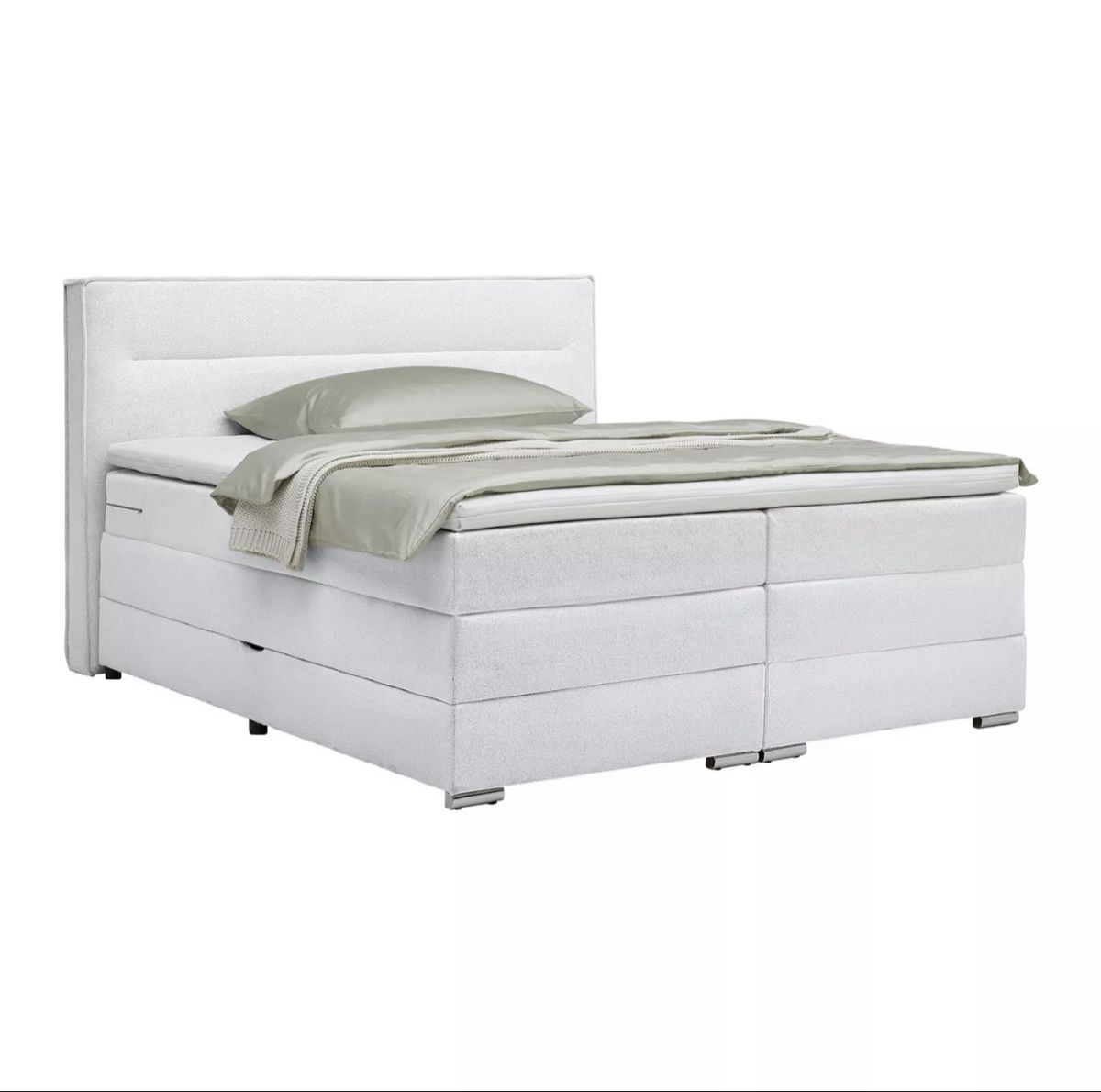 Letti: NEU Boxspringbett Papilon, silberfarben, 180x200cm – Nuovo (secondo la descrizione) da Schlieren venduto da hye_jv95 5
