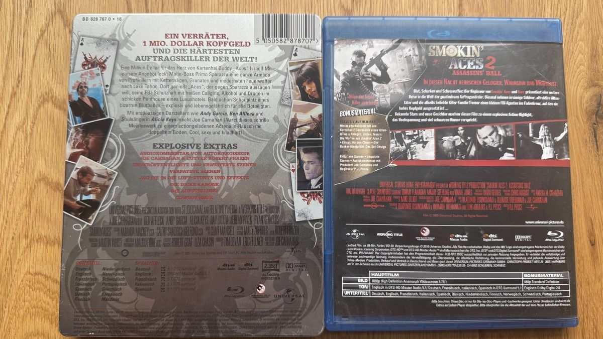 Tutti i DVDs: Smokin' Aces 1 Steelbook +2 Blu-ray – Usato da Weiach venduto da PatGianPro 1