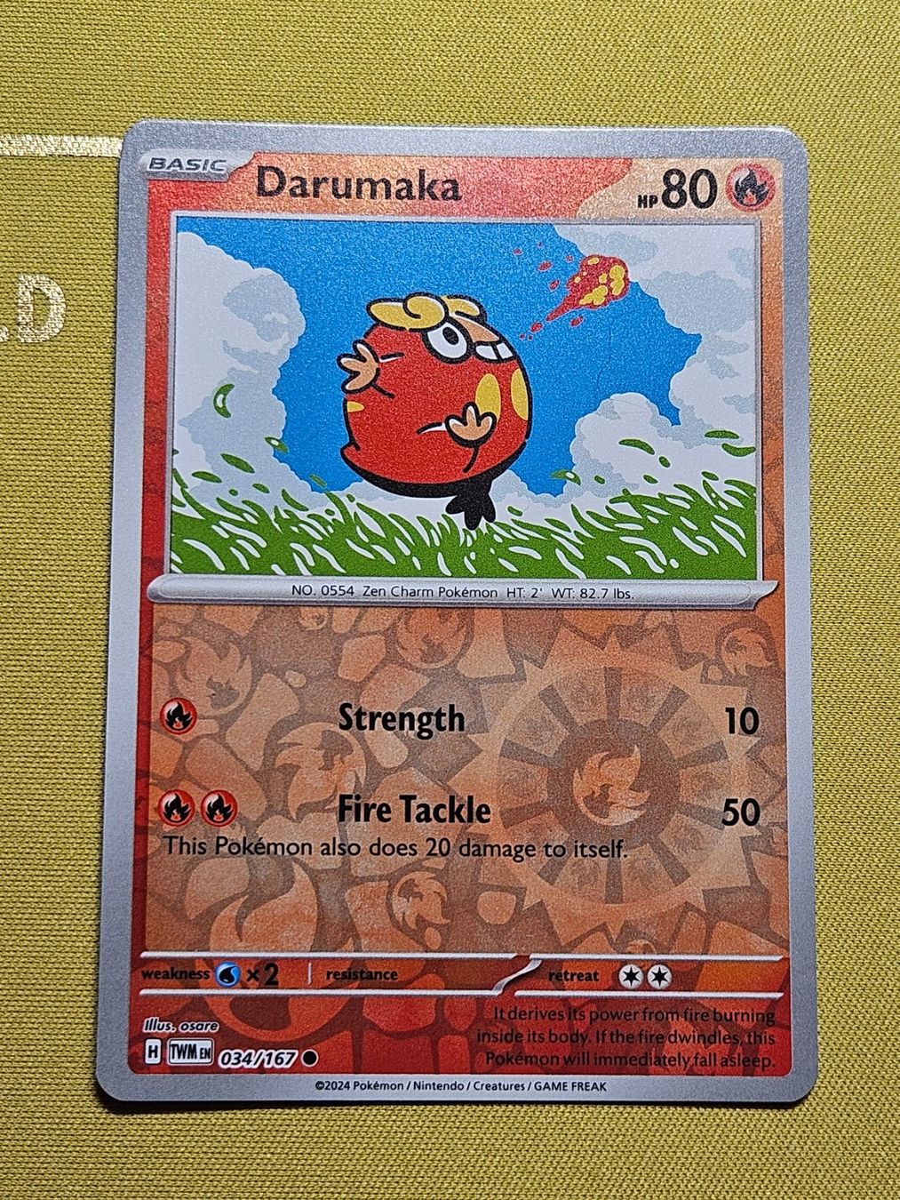 Pokémon Carte collezionabili: Twilight Masquerade - Darumaka 034/167 EN – Usato da Bellinzona venduto da Pokemarco