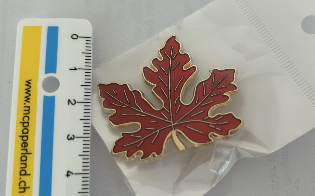 Spille & Fermagli: Brooch - red maple leaf - new – Nuovo e nell'imballaggio originale da Basel venduto da lau_982w