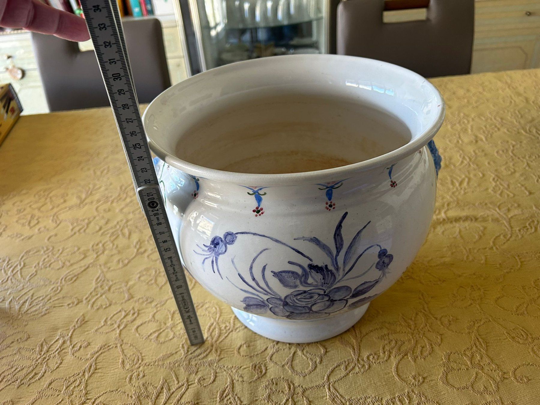 Vasi & Recipienti: Grande vaso cache pot dipinto a mano GC 99 – Usato da Melano venduto da H-Sara 3