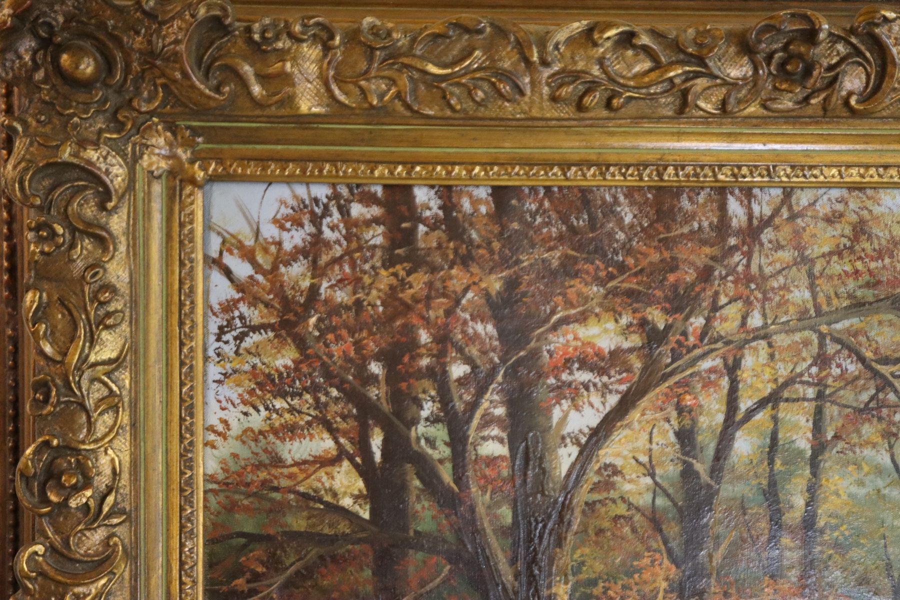 Gemälde: André E. Wiesner großes Ölgemälde Waldlandschaft – Gebraucht aus Zürich von KE-Sales 1