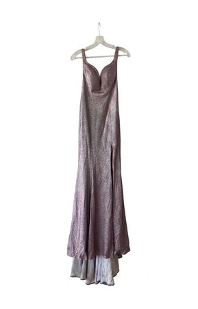 Glitzer-Abendkleid mit Schleppe, Gr. 36