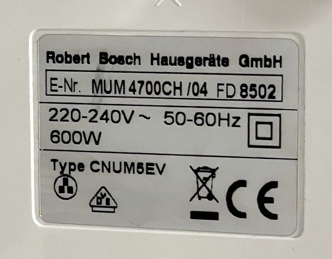 Bosch Küchengeräte: Küchenmaschine Bosch MUM47 – Gebraucht aus Uster von Hotzli 8