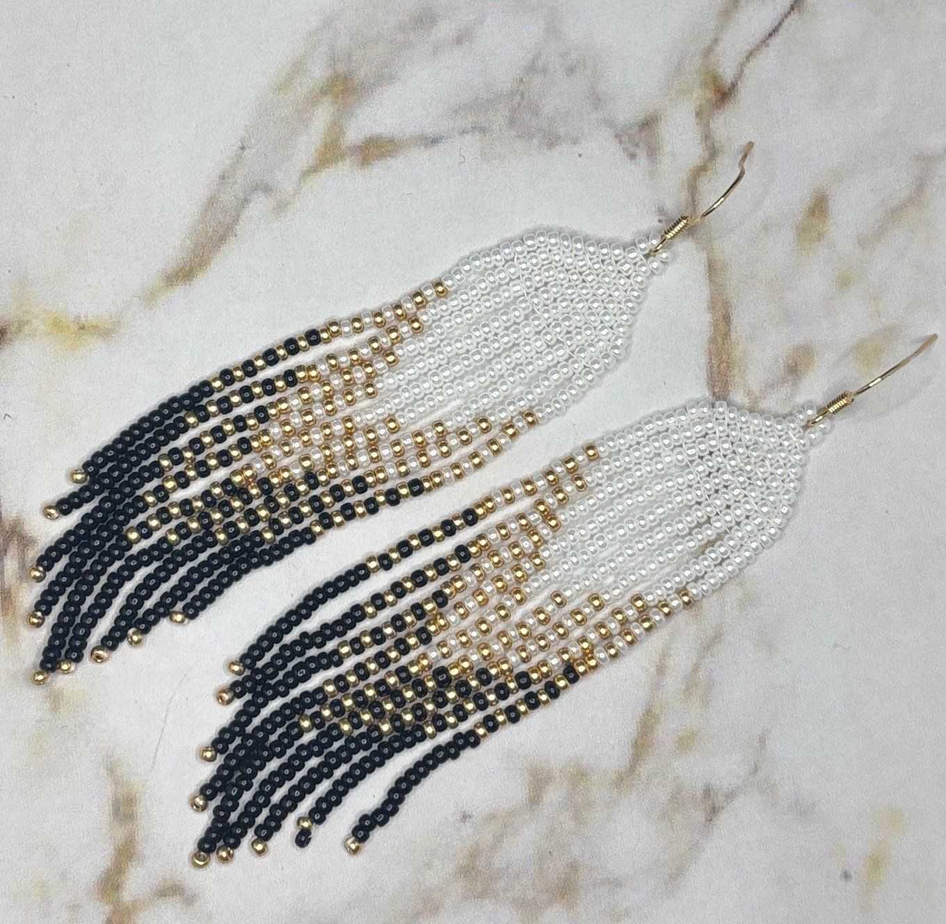 Orecchini pendenti & Orecchini a lobo: Fringe Earrings White/Fransen Ohrringe weiss – Nuovo (secondo la descrizione) da Zürich venduto da ChicElegance_Jewelry 1
