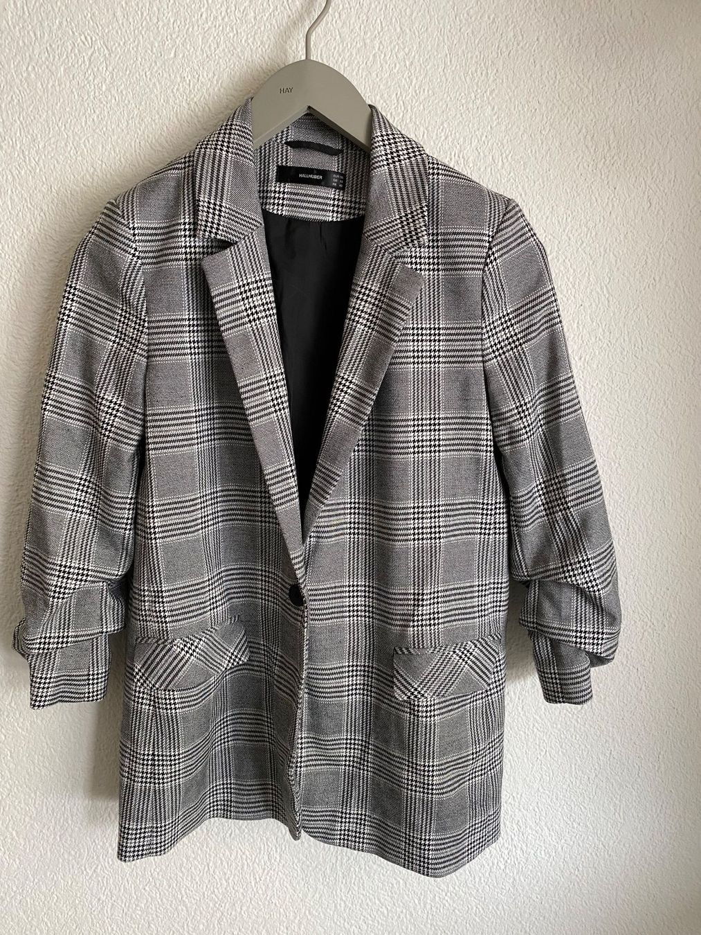 Hallhuber Giacche: Hallhuber Blazer, Karomuster, Grau/Weiss, Gr. 38 – Usato da Spiegel b. Bern venduto da corn2009