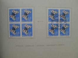 1955, J158-J162 Viererblöcke +ET-Stempel +** +Unterschriften