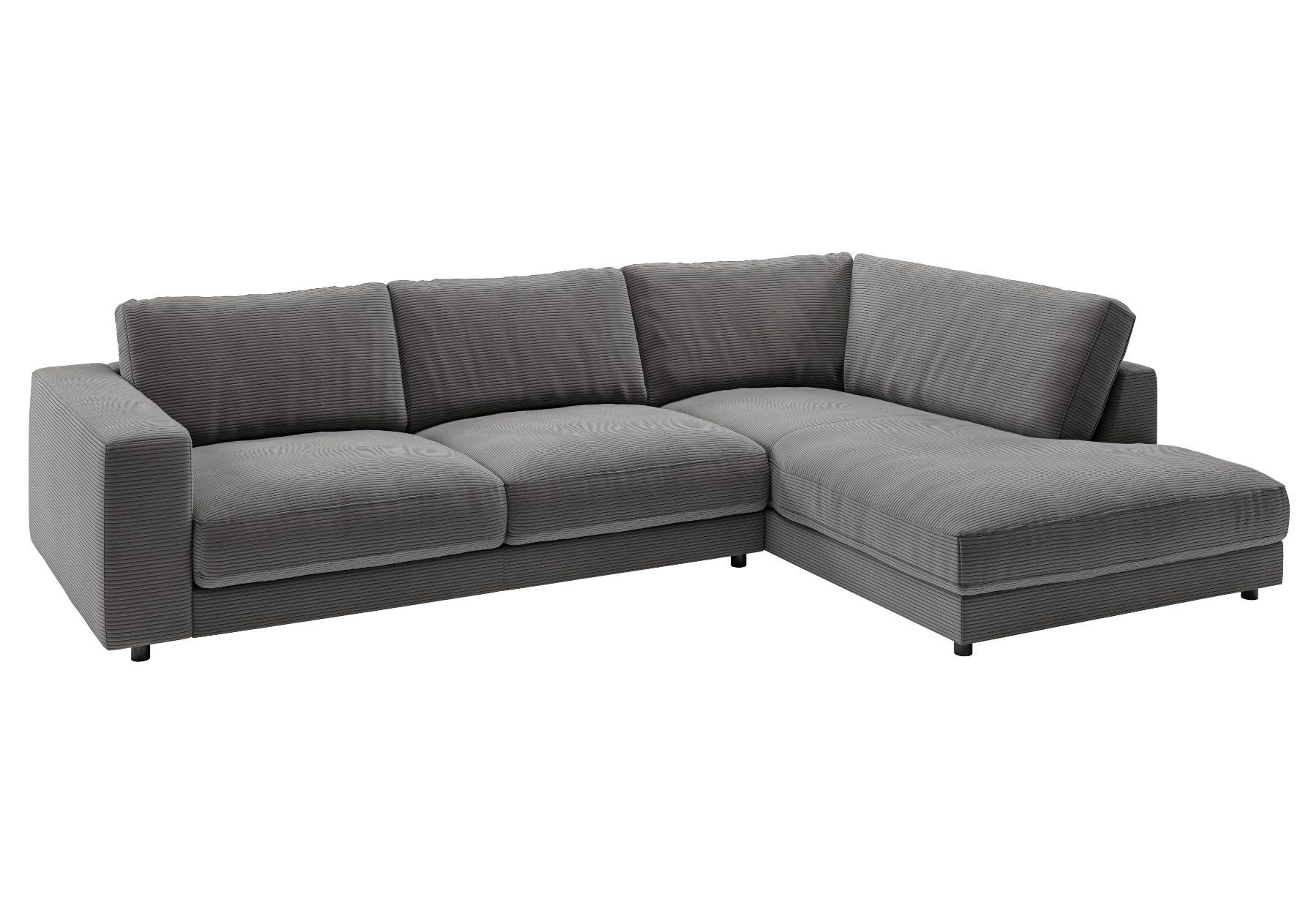 Sofas: Ecksofa High End in Cord dark grey Rechts – Neu und originalverpackt aus Bischofszell von deluxe-moebel 2