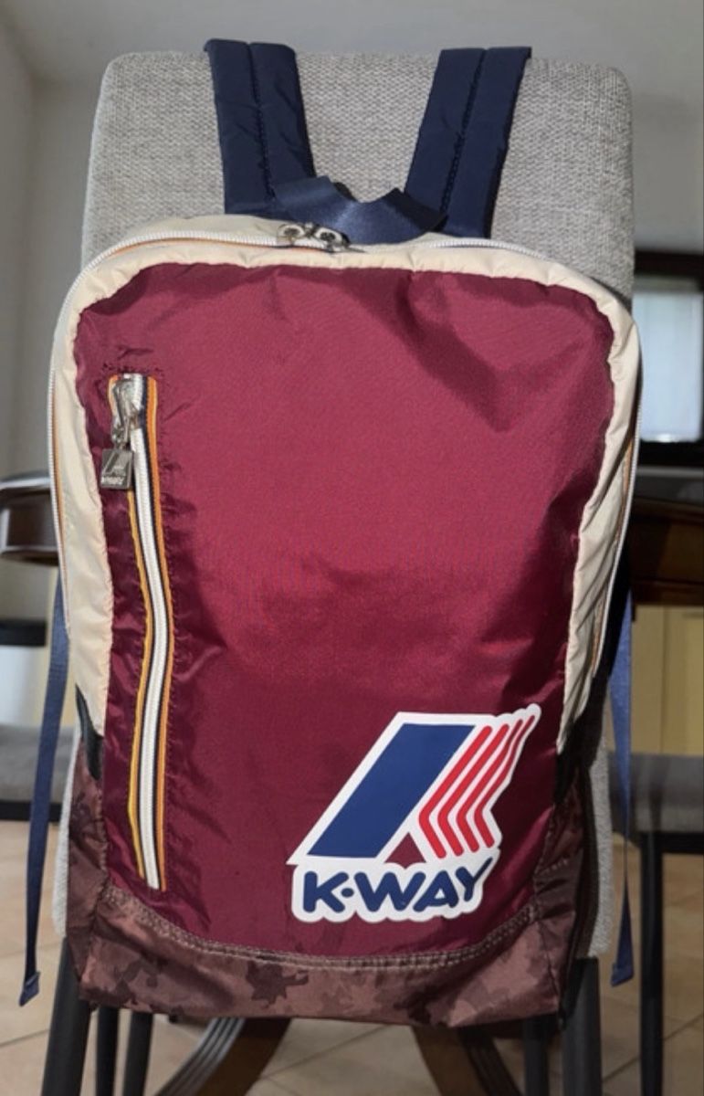 Zaini: K-Way mehrfarbiger Nylon-Rucksack – Usato da Roveredo GR venduto da caru88 4