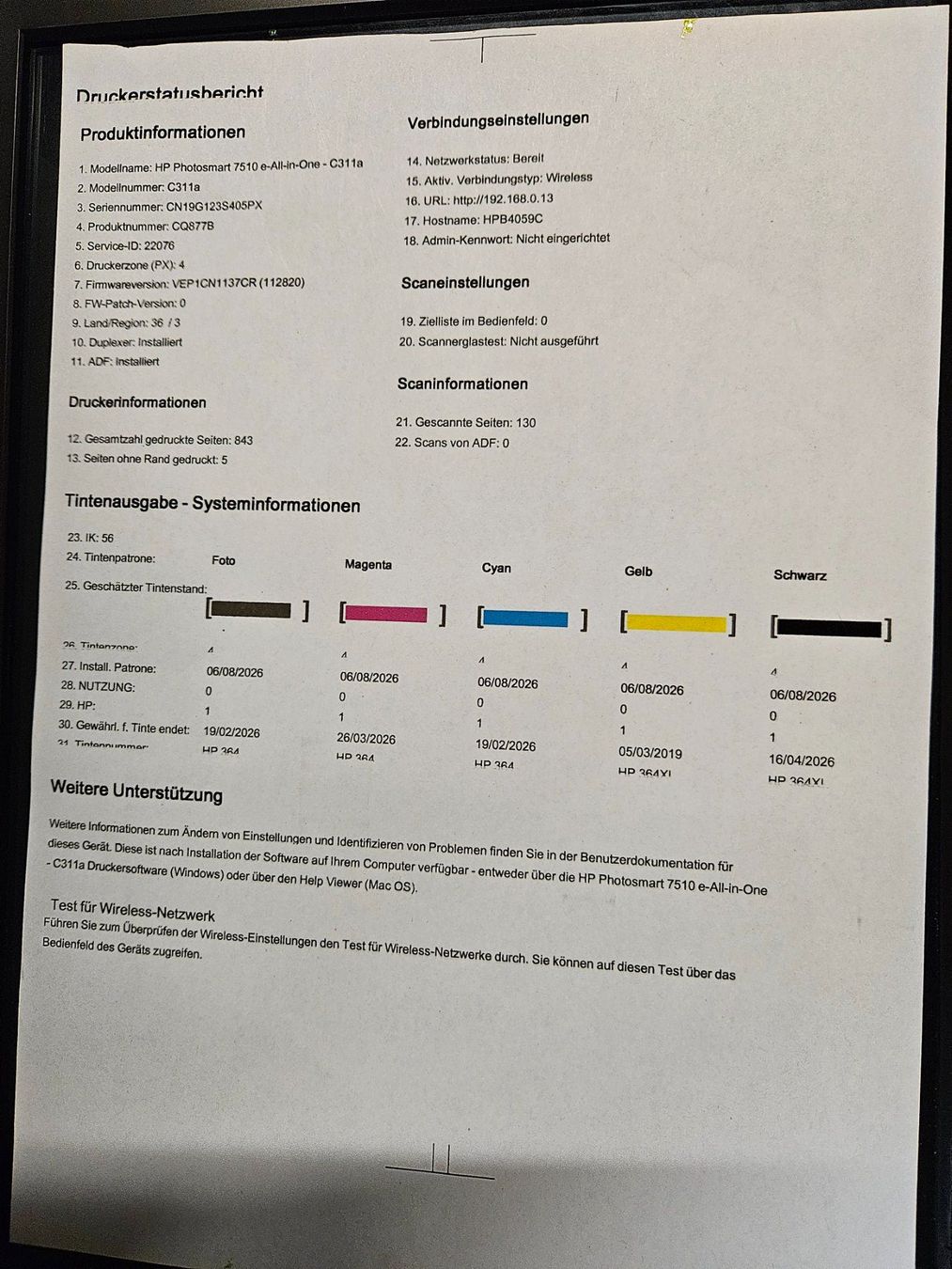 Hewlett Packard Drucker: Drucker HP Photosmart 7510 Multifunktionsgerät – Gebraucht aus Flamatt von 22oderso 4