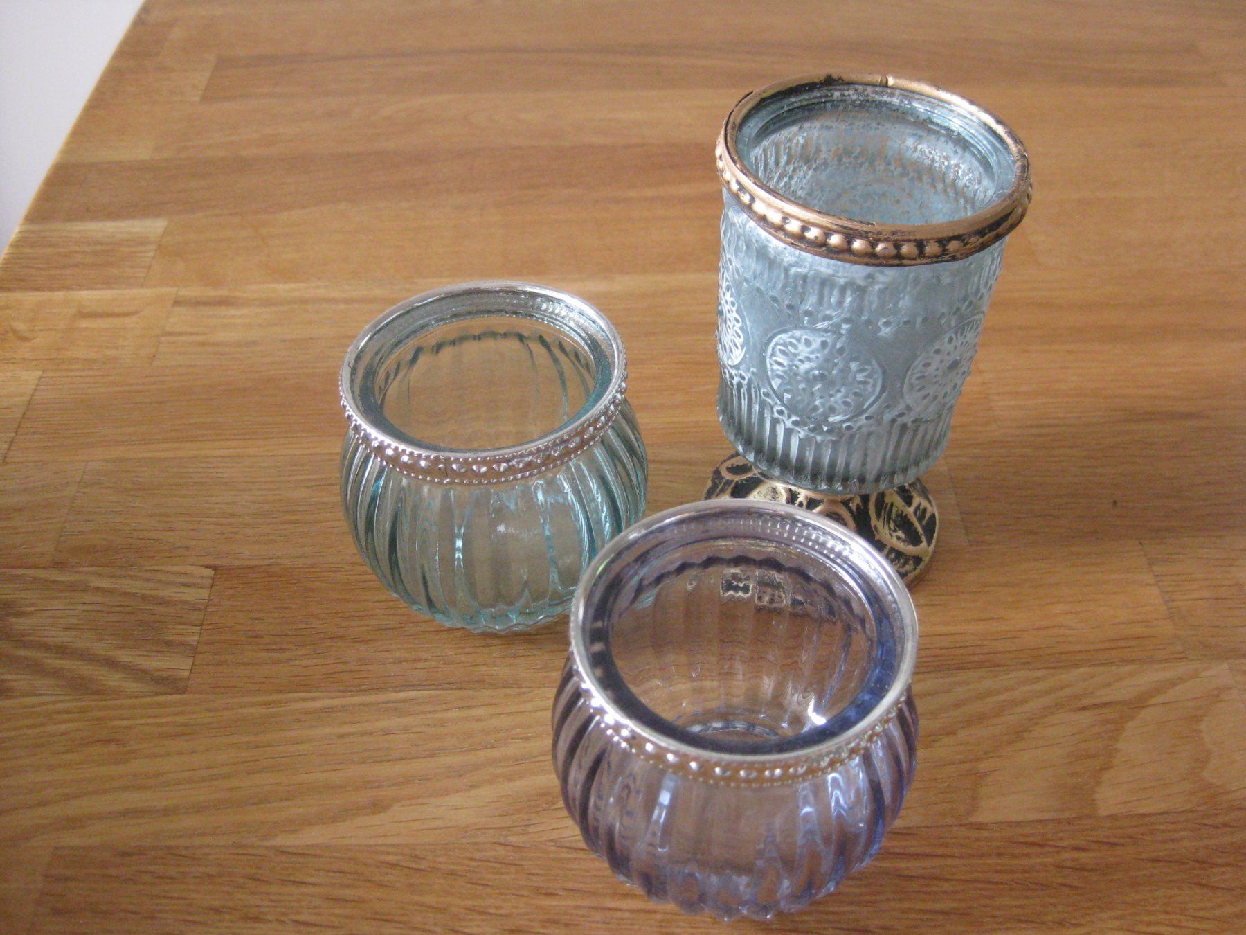 Tutte le decorazioni: 3 schöne Glas Teelichter – Nuovo (secondo la descrizione) da Romanshorn venduto da Wazoohandlung 1