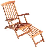 2x Liegestuhl Akazienholz - FSC®-zertifiziert 169x54x95cm
