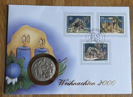 Silbermedaille Weihnachten 2000