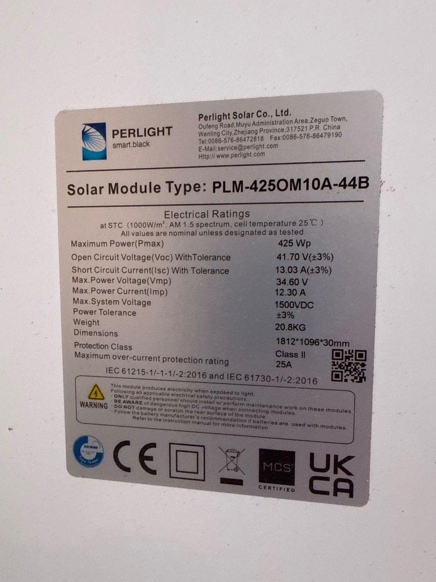 Solargeräte und Solarprodukte: PV Modul FullBlack 425Wp Perlight – Neu (gemäss Beschreibung) aus Altishofen von upstage 1
