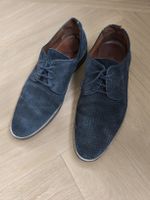 Herrenschuhe Wildleder? Navyboot dunkelblau perforiert