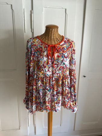Tunikabluse bunt gemustert oversized