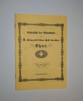 Übersicht der Botenkurse des II. Eidg. Postkreises Chur 1853