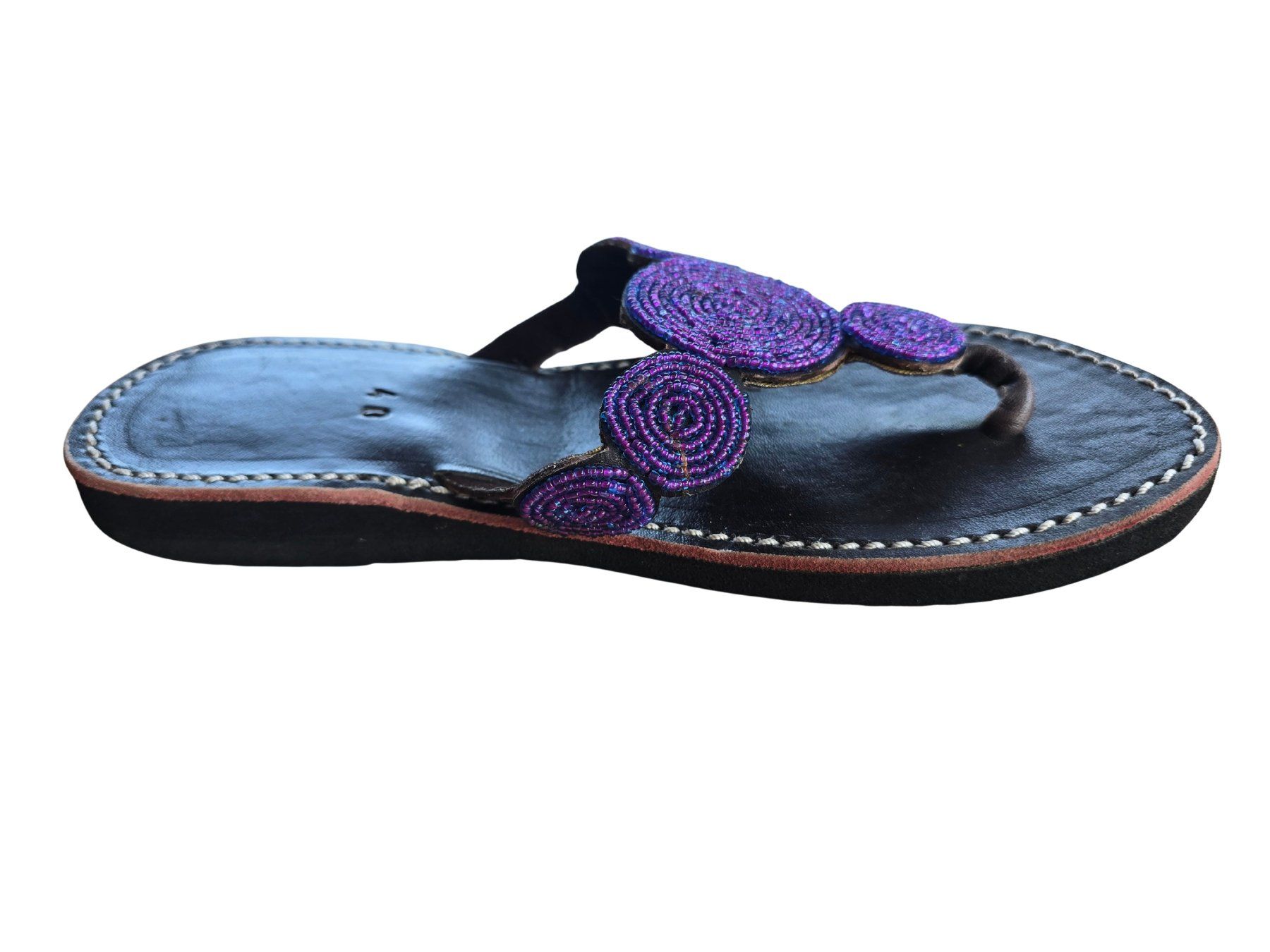 Damenschuhe: Handgemachte Leder-Sandalen - Violett 40 🔥 50% SALE – Neu und originalverpackt aus Brione s. Minusio von Littleninja 2