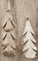 Weihnachtsdeko Tannenbaum Birkenrinde 2er Set