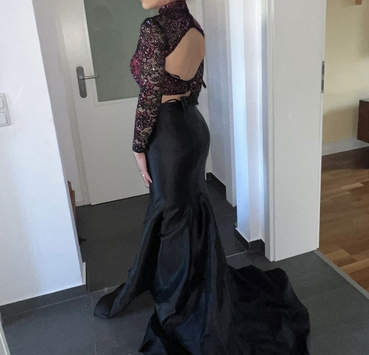 Kleider: Elegantes Abendkleid Spitze – Neu (gemäss Beschreibung) aus Perlen von H.Spa 3