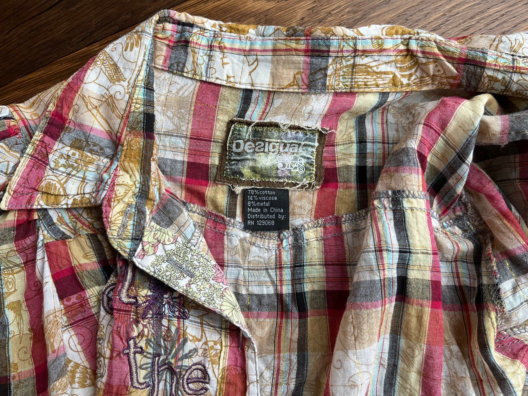 Desigual Camicette: Bluse kurzarm Desigual kariert Gr. S – Usato da Affoltern am Albis venduto da Blackrhythm 2