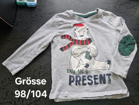 Pulli Winter Schneemann 98/104