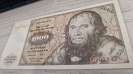 1000 Deutsche Mark Banknote 1. Juni 1977 guter Zustand