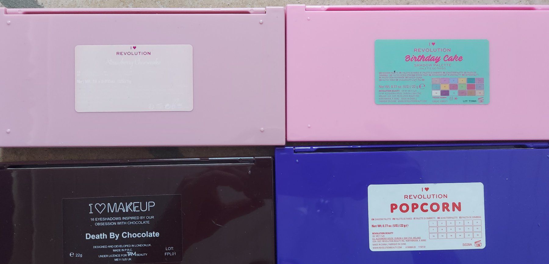 Make-up: 4x I ❤️ Revolution Lidschattenpaletten – Usato da Läufelfingen venduto da Rubine 2