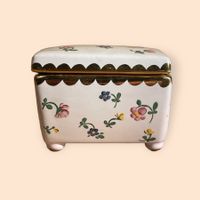 White Floral Painting Decorative porcelain box