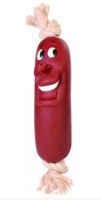 Trixie Spielzeug Wurst mit Gesicht  & Seil, Neu & OVP