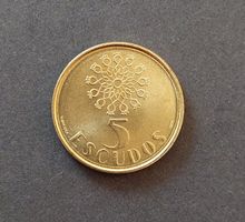 Pièce Portugal 5 Escudos 1990 UNC