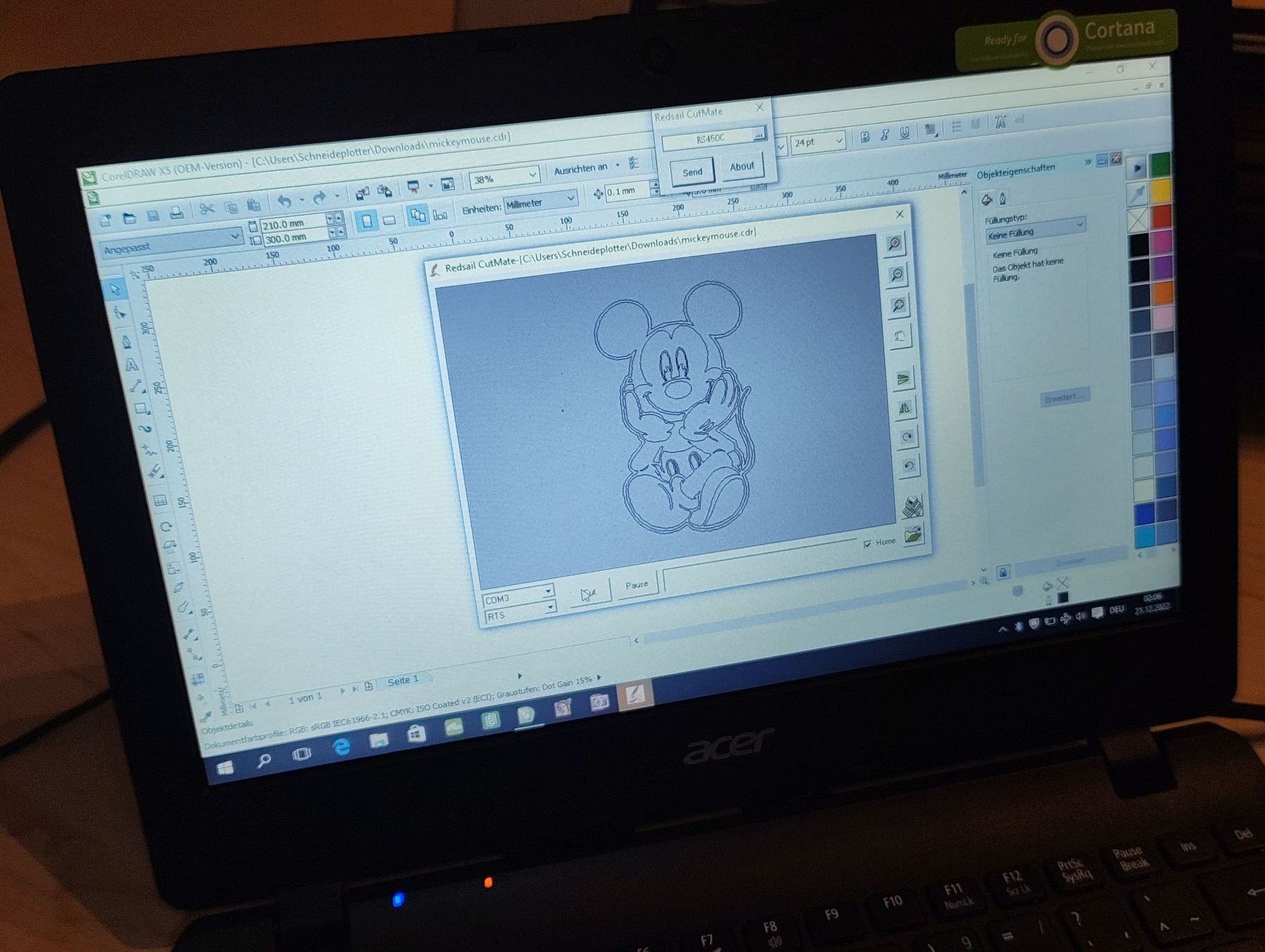 Drucker: Redsail 450C Schneideplotter Laptop und Software – Gebraucht aus Safenwil von Ricifizz 3