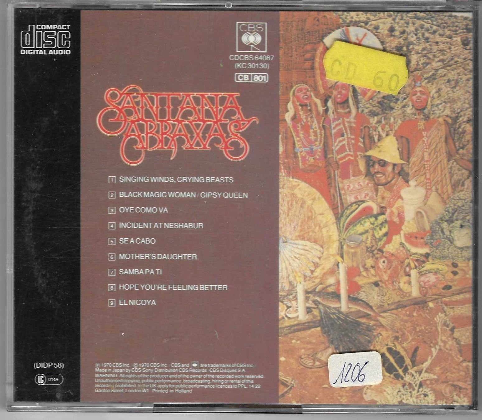 CDs: SANTANA  -  ABRAXAS – Gebraucht aus Bex von Giorgiob 1